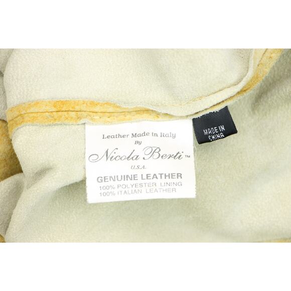 Nicola Berti Made in Italy Moto Rust Distressed Tan Suede Leather jacket - Picture 9 of 11